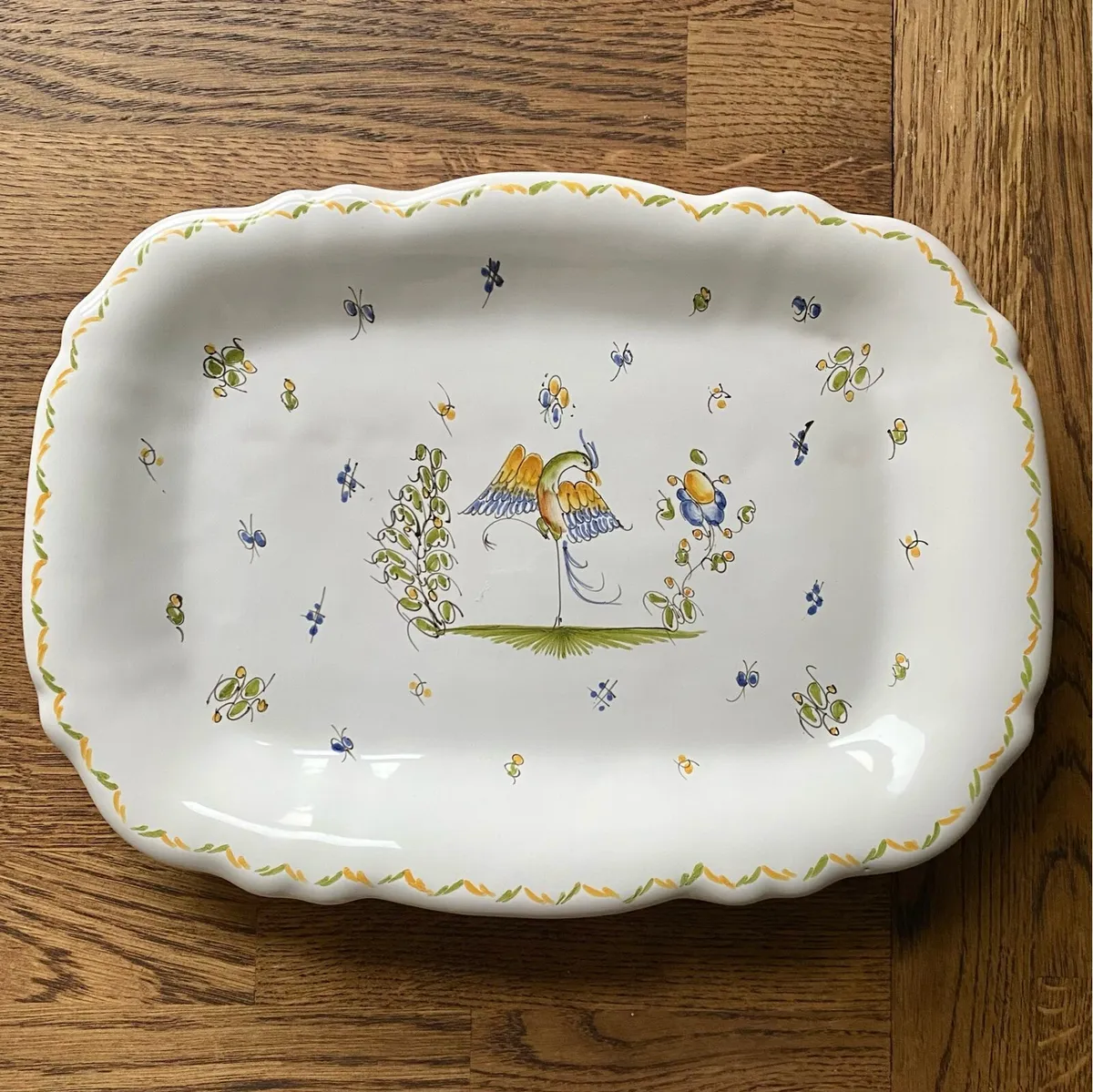Vintage French Moustiers Faience Platter - Image 2