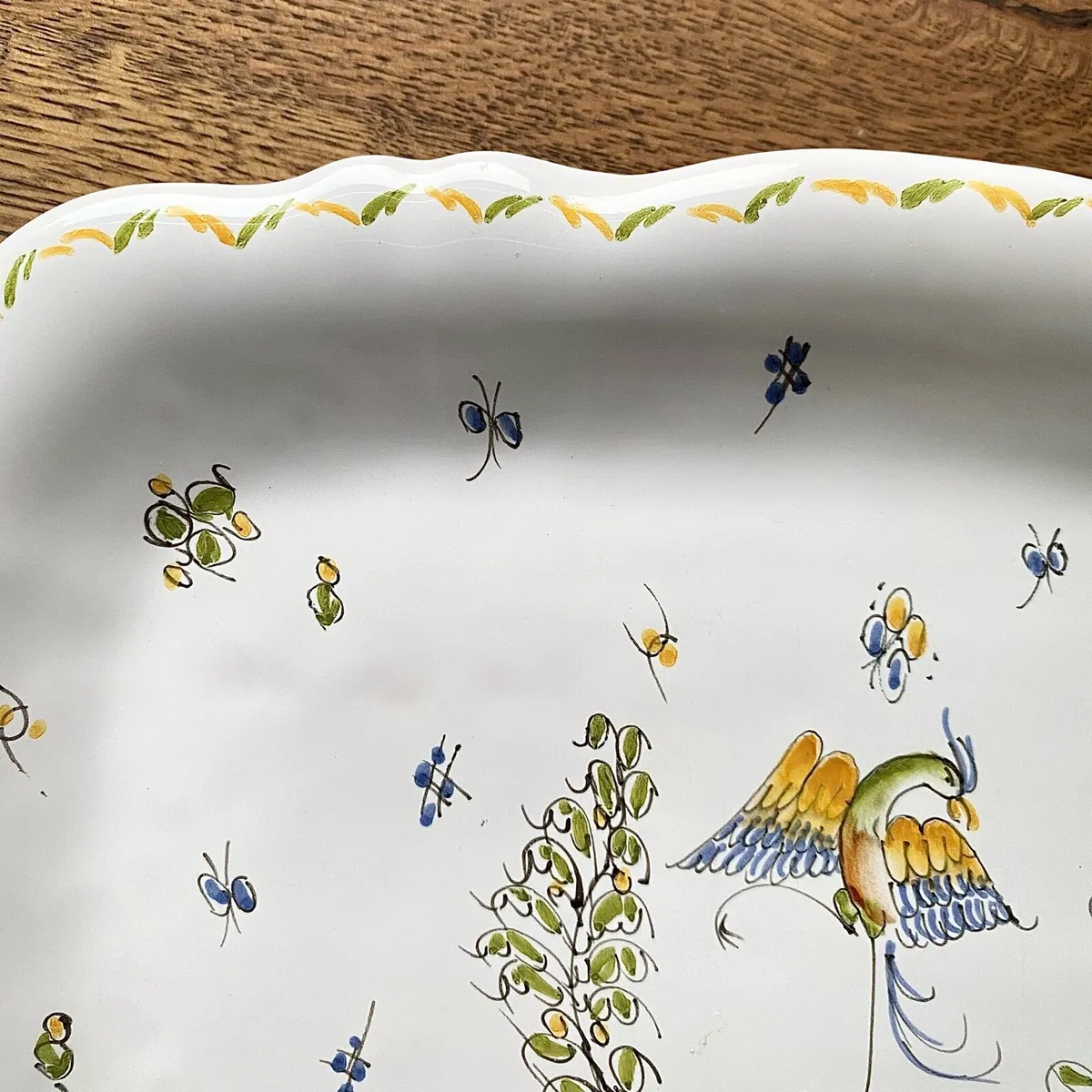 Vintage French Moustiers Faience Platter - Image 3