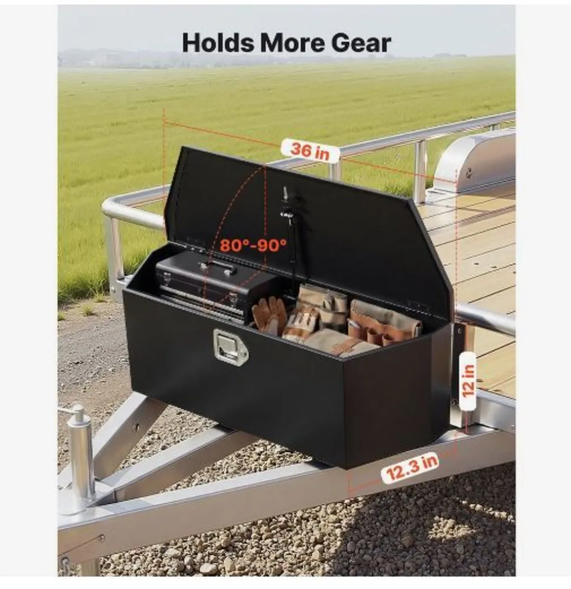 Trailer Tongue Box, 914 x 314 x 305 mm Steel - Image 2