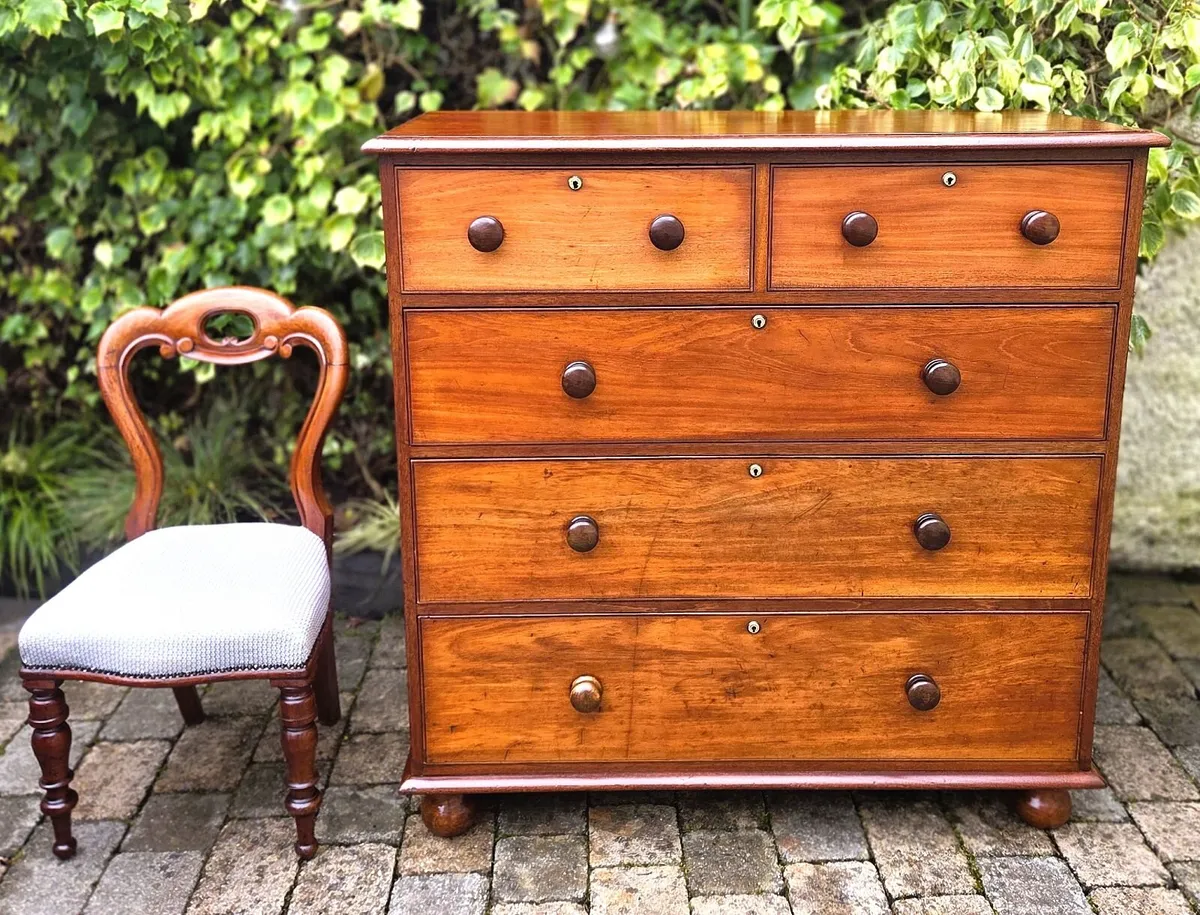 Large Irish Victorian Chest- Circa 1870 - Image 2