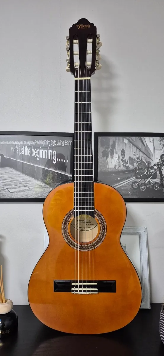 Valencia 1/2 size red classical guitar – with gigb - Image 1