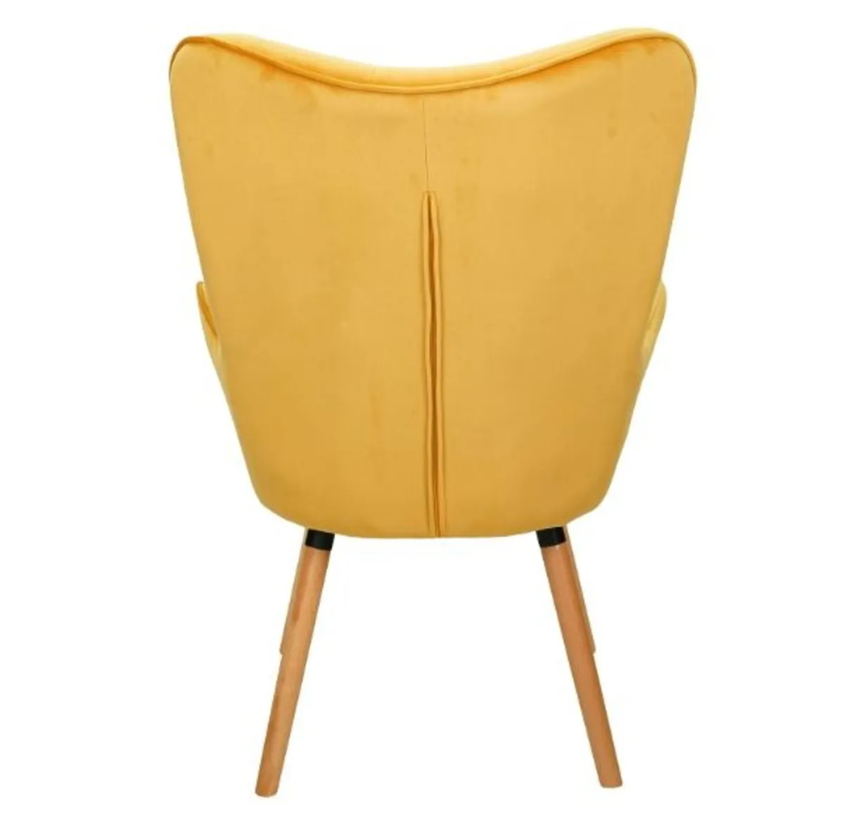 Aurora Golden Velvet Wingback Chair – Button-Tufte - Image 2