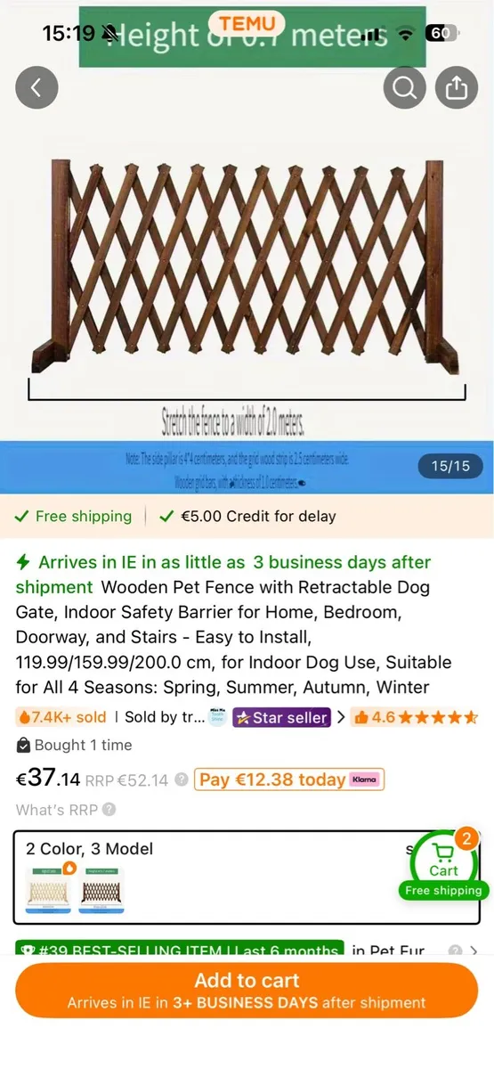 Wooden pet fence - Image 2