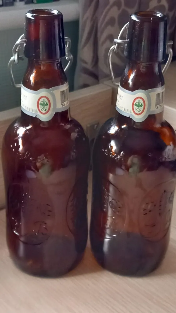 2 x Vintage GROLSCH NV Holland Brown Glass Bottles - Image 4