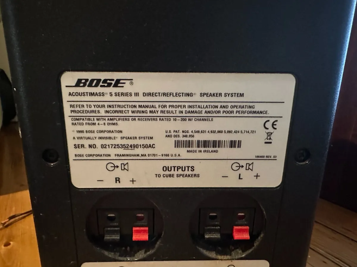 Bose Speakers/Woofer/Wall brackets - Image 2