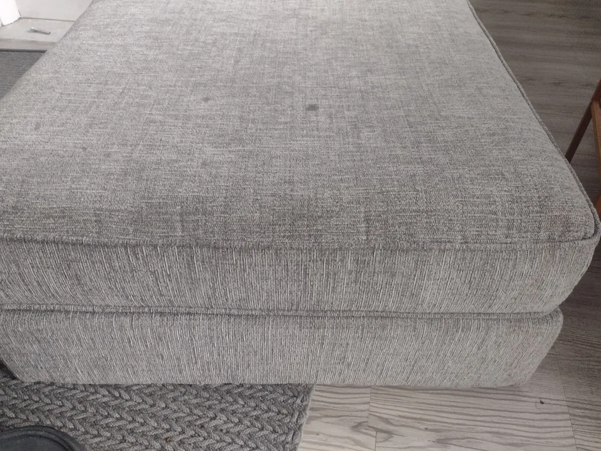 Large heavy textured padded pouffe - Image 2