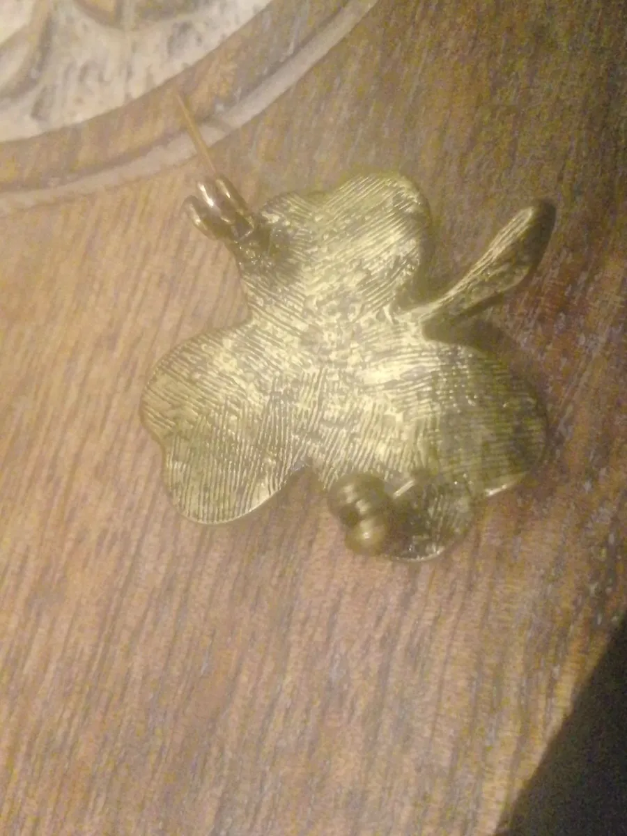 Vintage Scottish agate shamrock brooch - Image 4