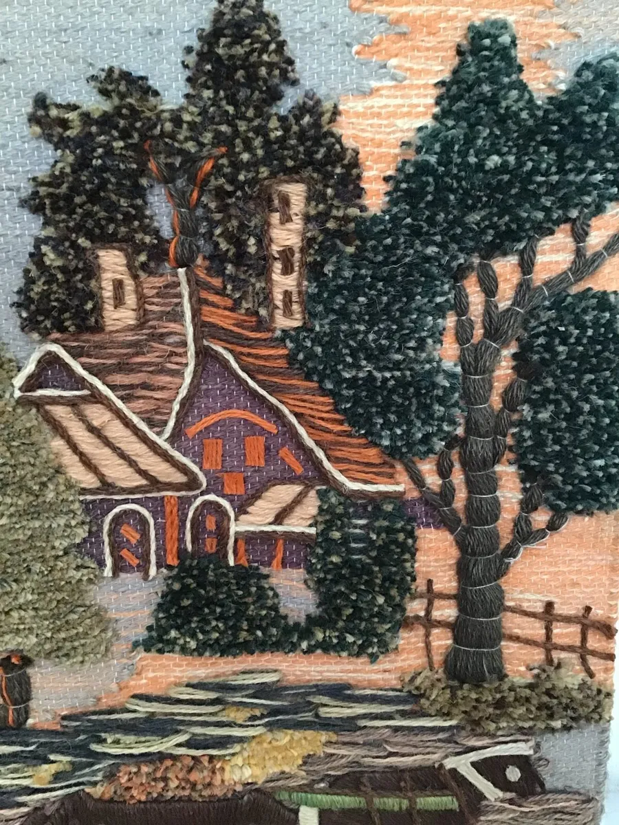 Vintage from 1970s Handwoven Wool Tapestry - Image 4