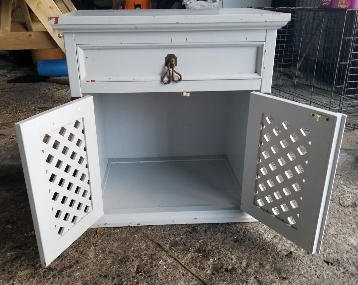 2 Large Solid Wooden Pine Lockers (Grey) - Image 2