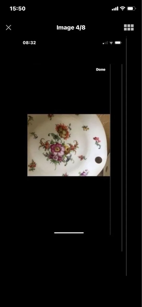 Antique Hand Painted Meissen Plate Set - Image 4