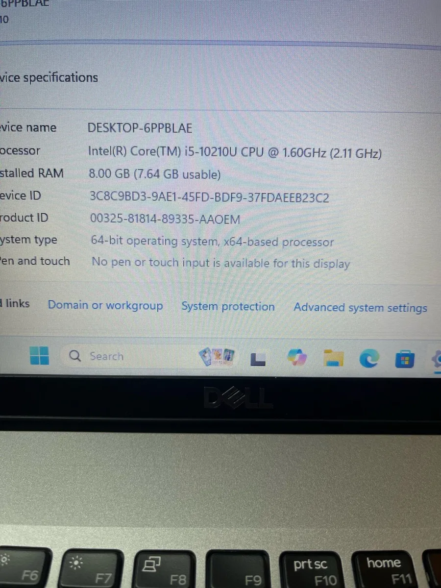 Dell laptop i5 pro 10gen 8/256 win 11 pro - Image 4