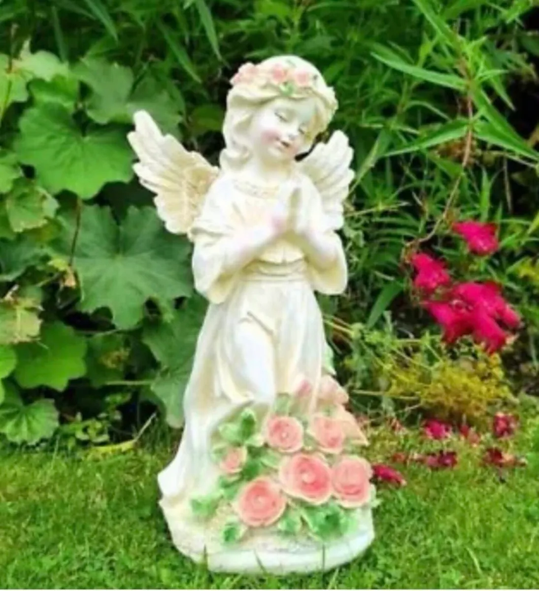 Solar Angel Figurine Statue Outdoor NEW - Image 1