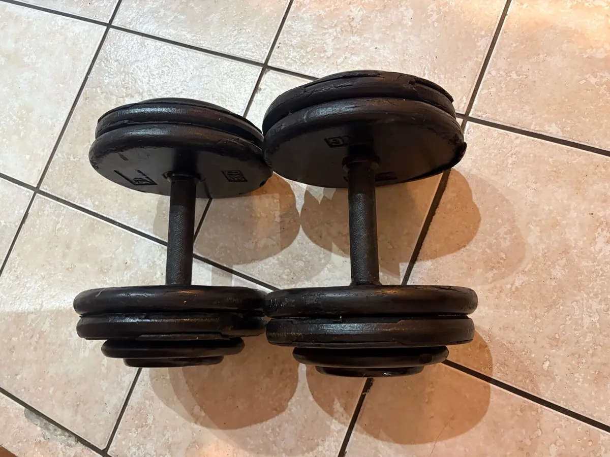 2 X 27.5KG DUMBBELLS, CHEAP!!!! 80 EURO!!!