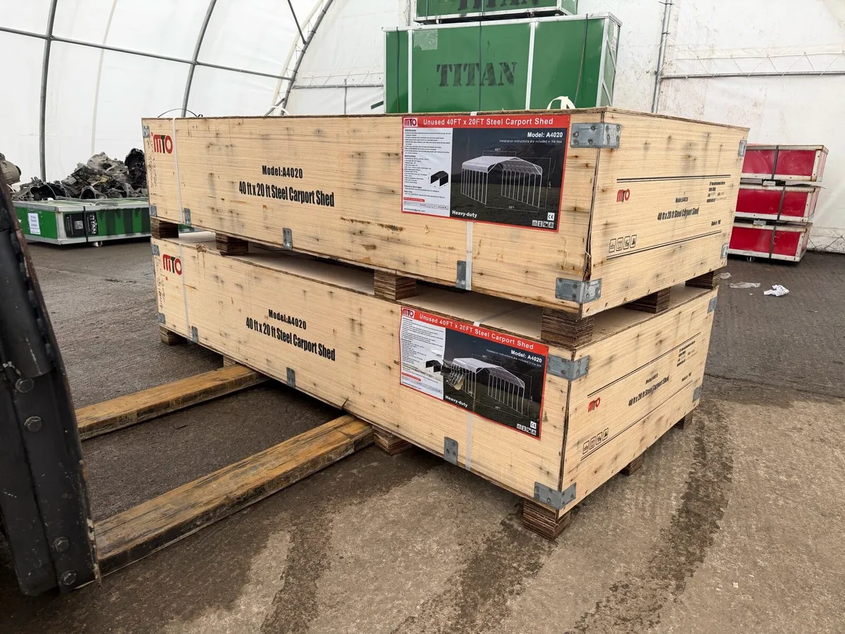 40ftx20ft Heavy Duty Steel Carport/ Garden Shelter - Image 4