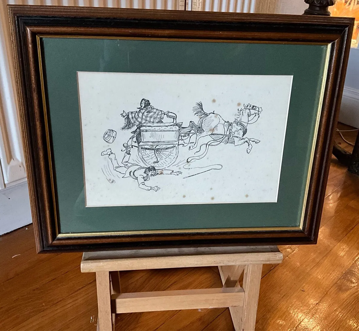 Old Illustration,Drawing Depicting a Chaotic Scene - Image 3