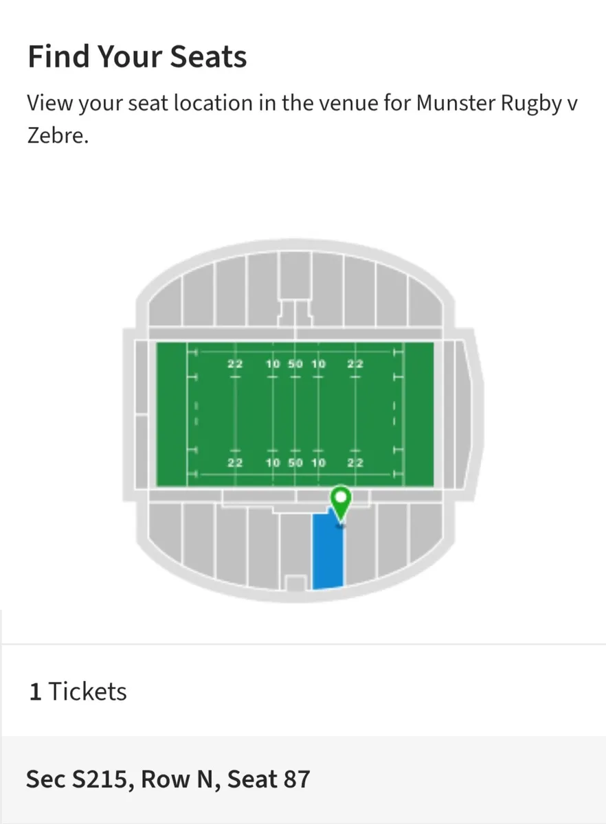 Munster Rugby Ticket - Image 3