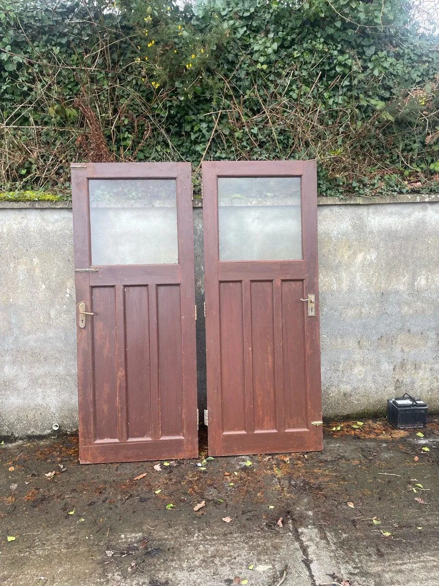 Two solid teak doors - Image 2