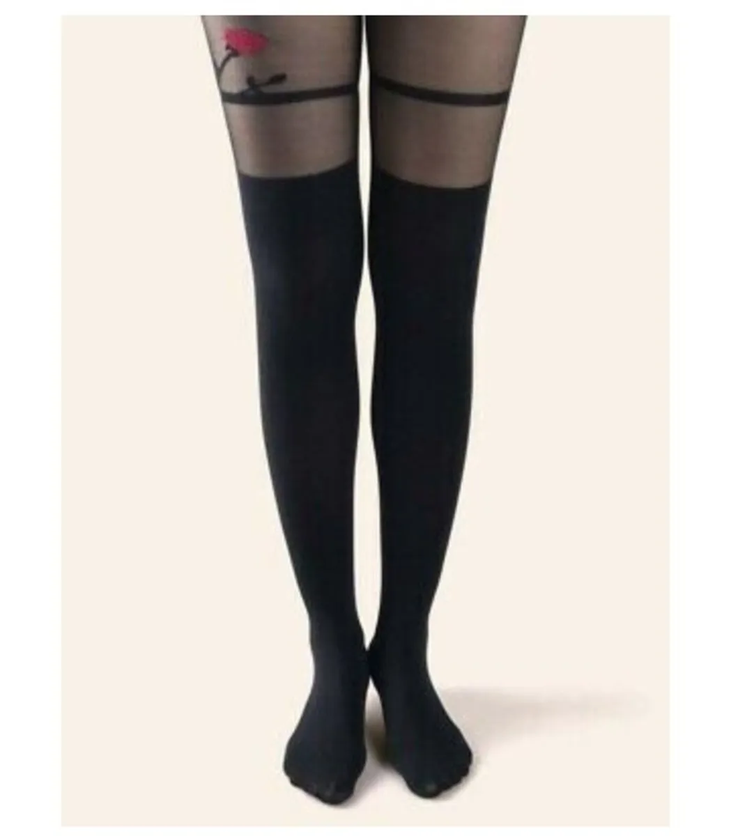 Woman tights with roses - Image 3