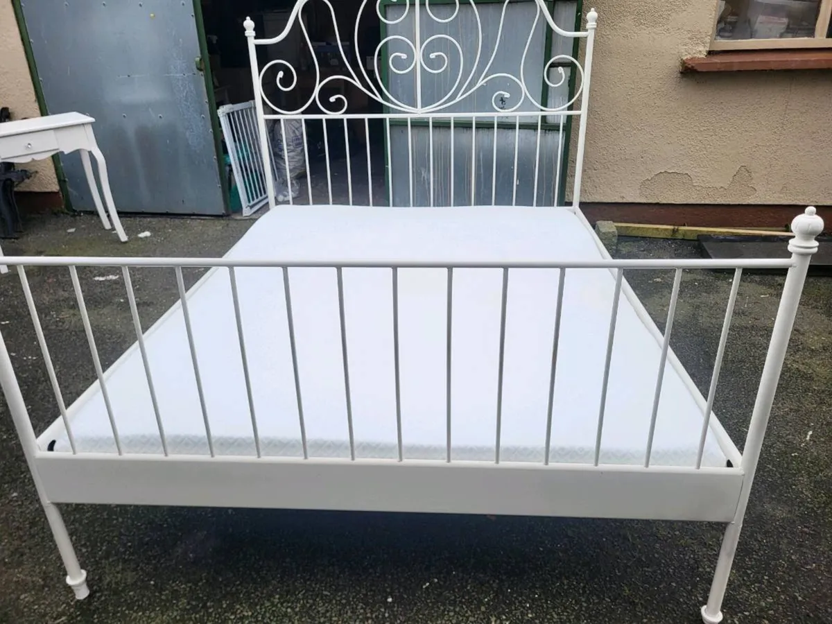 Ikea King-size metal bed frame - Image 1