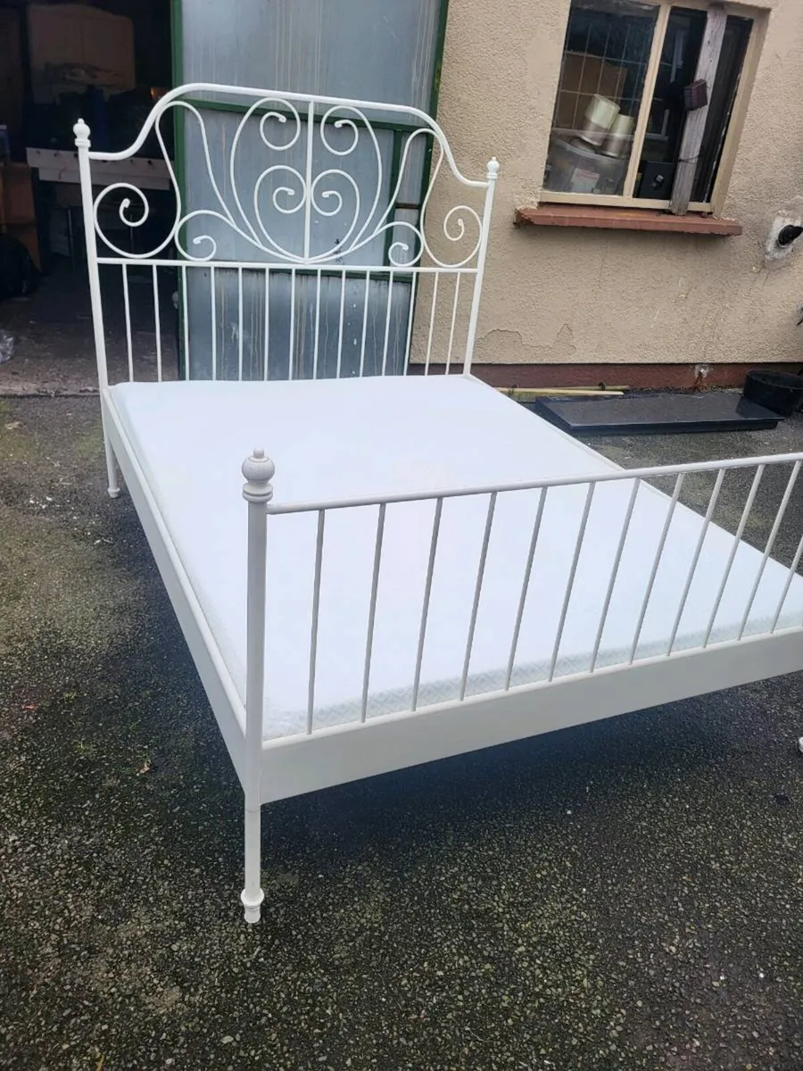 Ikea King-size metal bed frame - Image 4