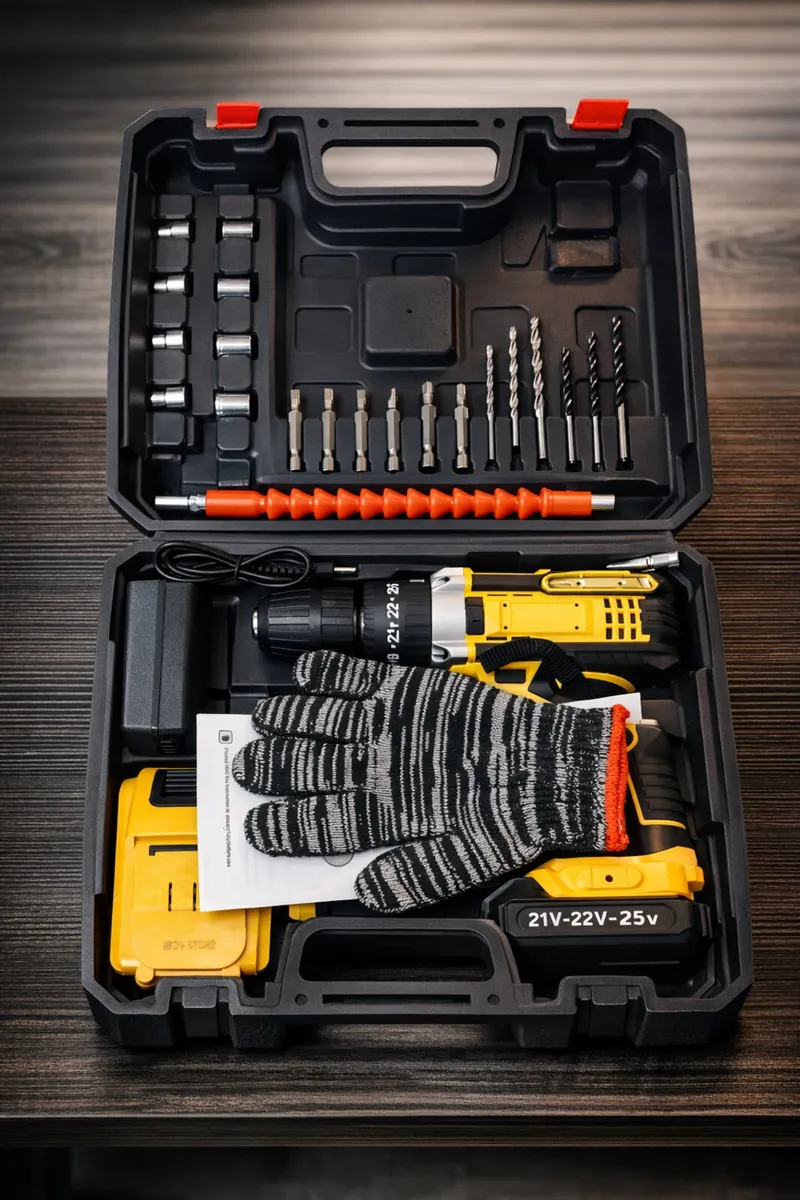 21V Cordless Drill, Includes Two Batteries, Profes - Image 2