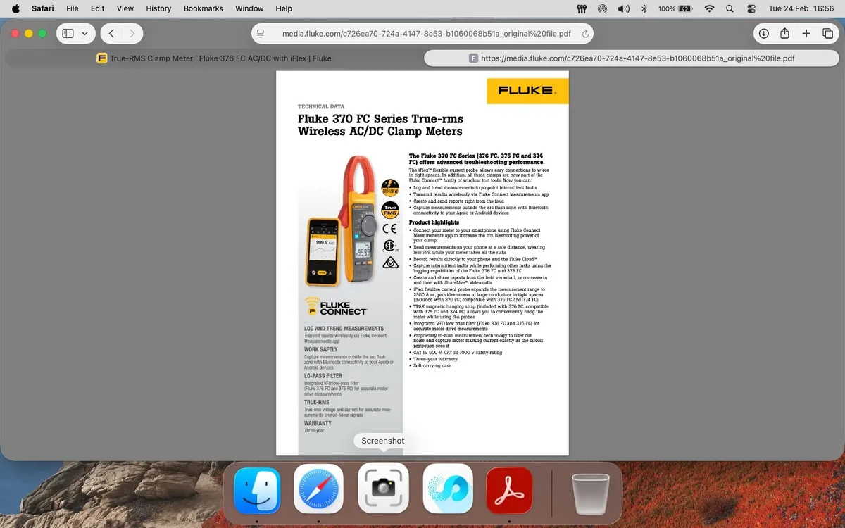 Fluke 376 FC Clampmeter - Image 4
