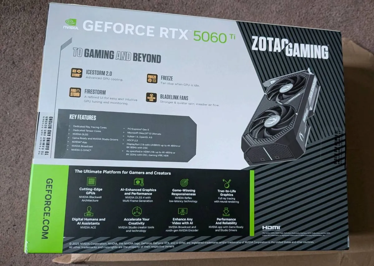 Zotac RTX 5060 Ti 16GB Gpu - price firm - Image 2