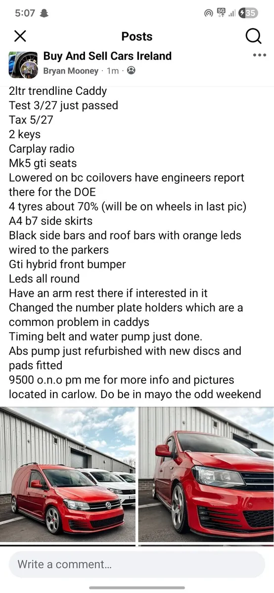 161 2ltr caddy FRESH TEST!!! - Image 4