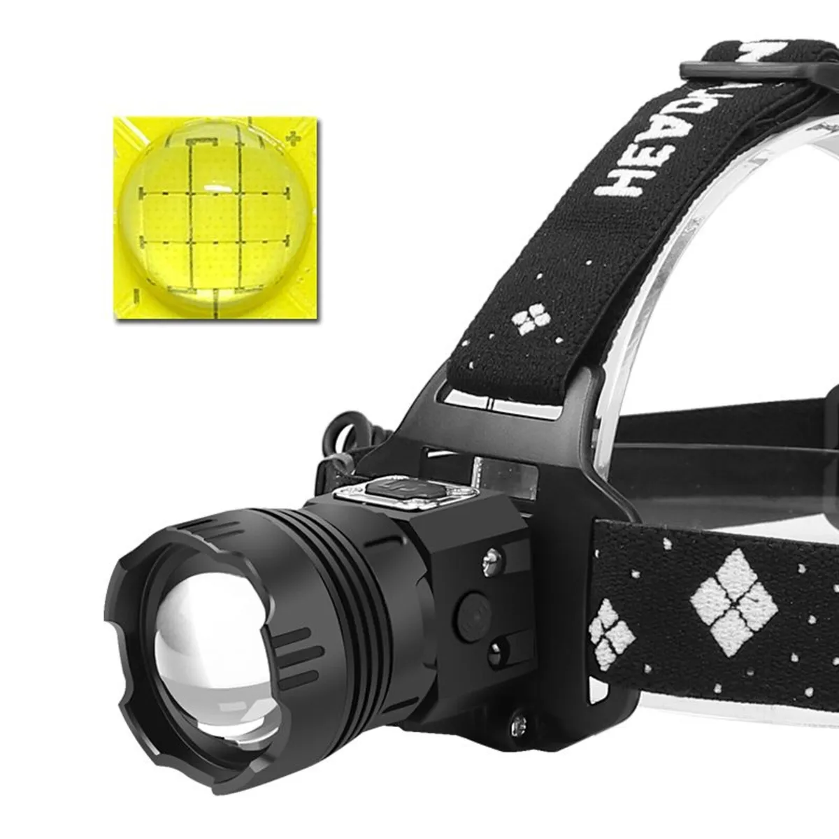 Headlamp Flashlight 25W Rechargeable, 2700Lumens - Image 4