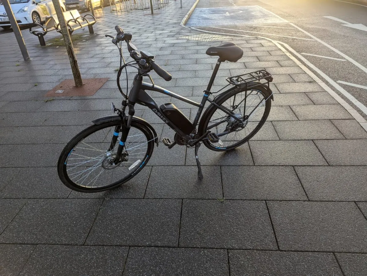 Dawes Mojav-E Electric Hybrid Bike-Graphite Blue - Image 1