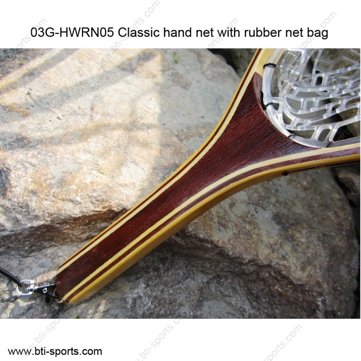 Fly Fishing Landing Net Wooden Handle Frame - Image 4