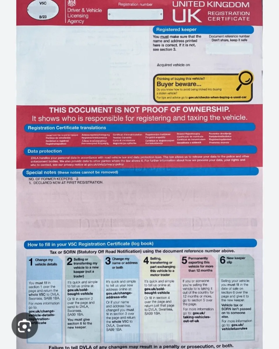 LOST YOUR V5 LOGBOOK? - Image 1
