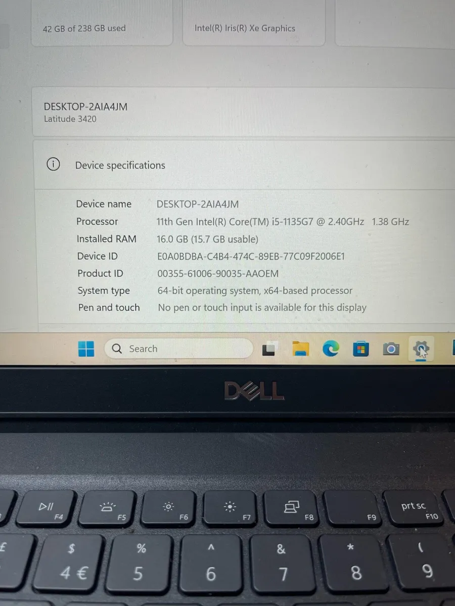 Dell Laptop i5 pro 11gen 16/256 win 11 - Image 4