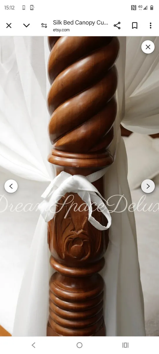 4 Poster Ornate Bed, Super King. - Image 3