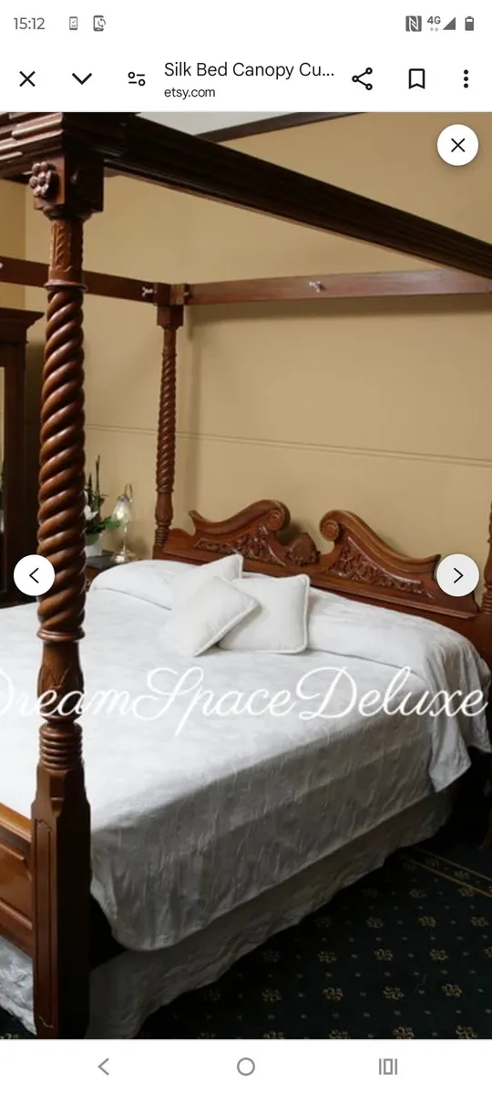 4 Poster Ornate Bed, Super King. - Image 2