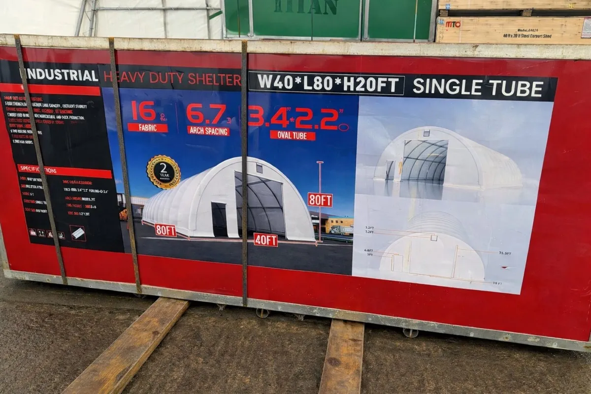 40ftx80ftx20ft Heavy-Duty Industrial Storage Shelt - Image 1