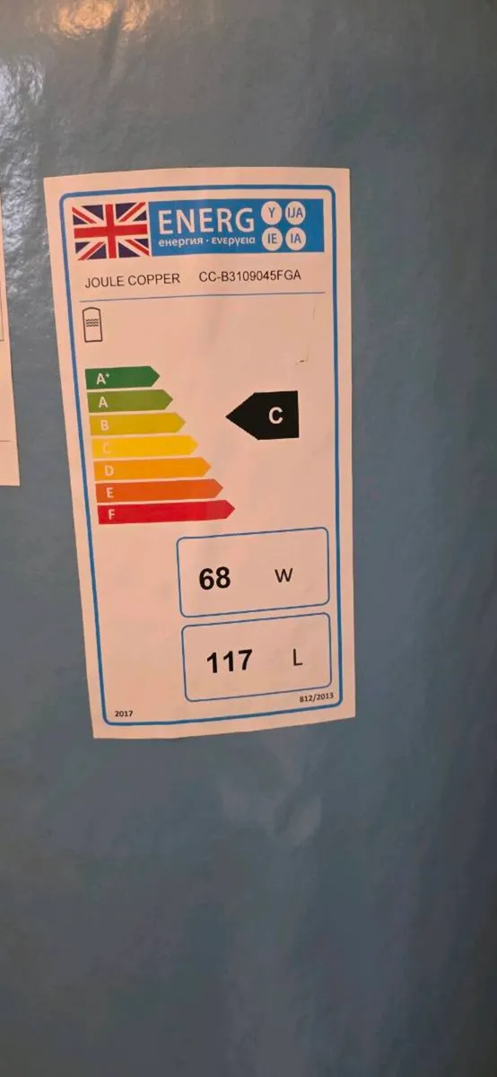 Hot water cylinder gravity 117L. - Image 2