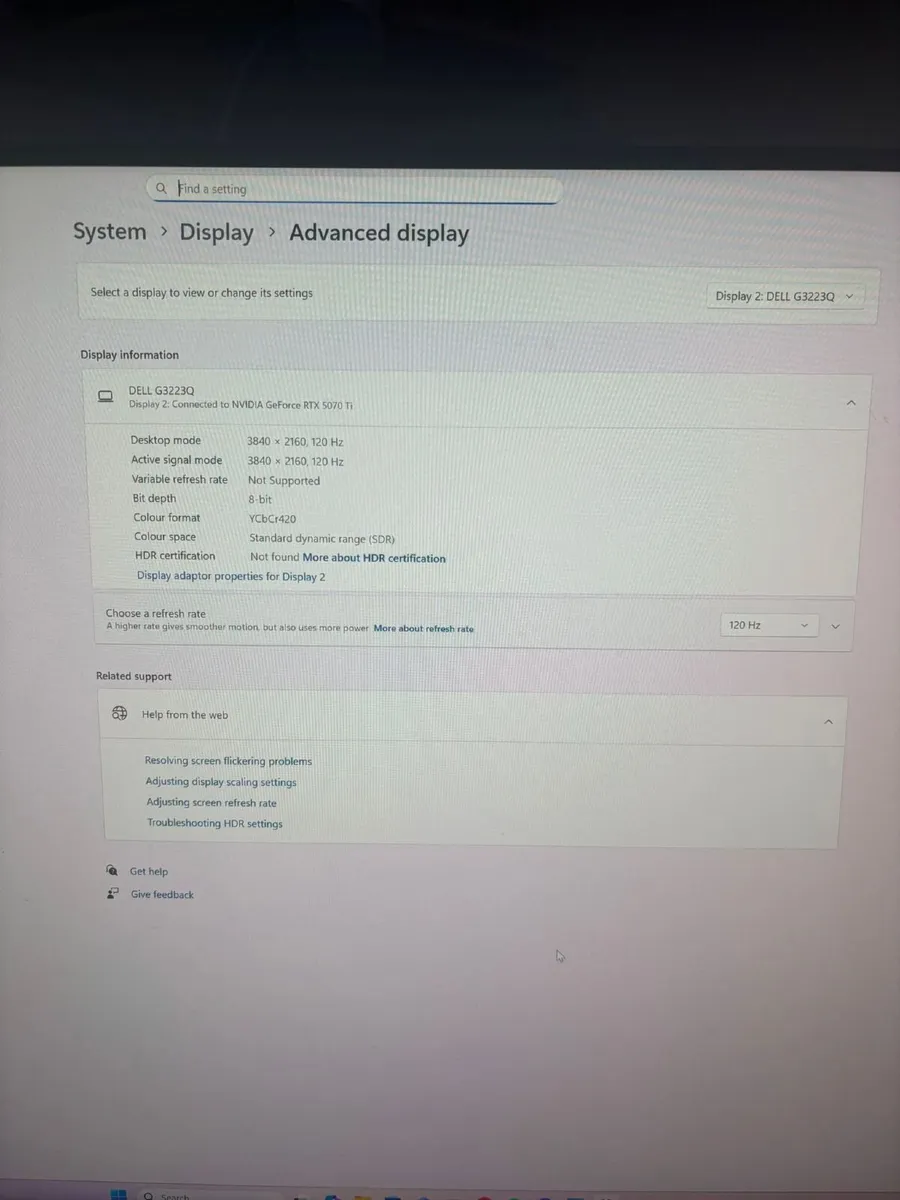 Dell G3223Q 32” 4K Gaming Monitor 120Hz PS5 ready - Image 3