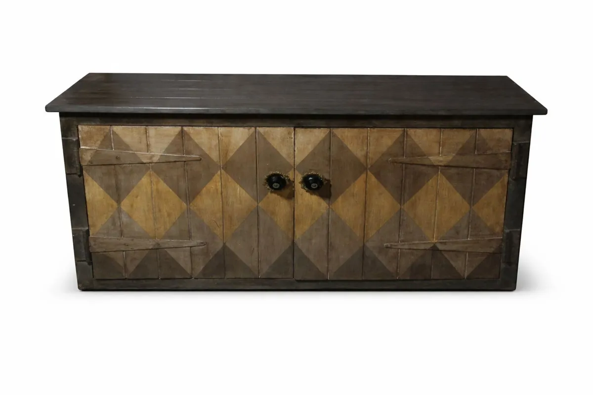 Solid Wood Rustic Sideboard Heavy Reclaimed Timber - Image 1