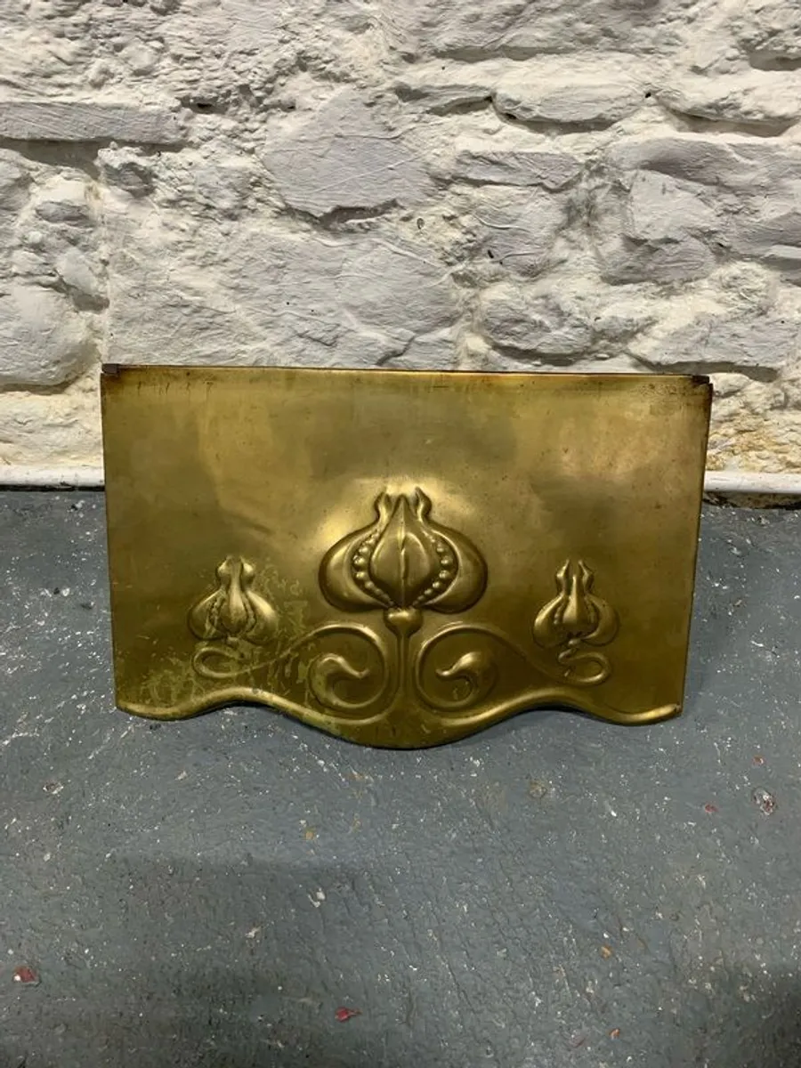Vintage Brass Fire Hood or Fireplace Canopy. - Image 1