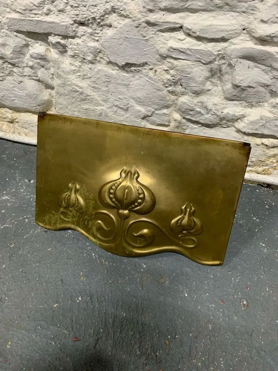 Vintage Brass Fire Hood or Fireplace Canopy. - Image 2