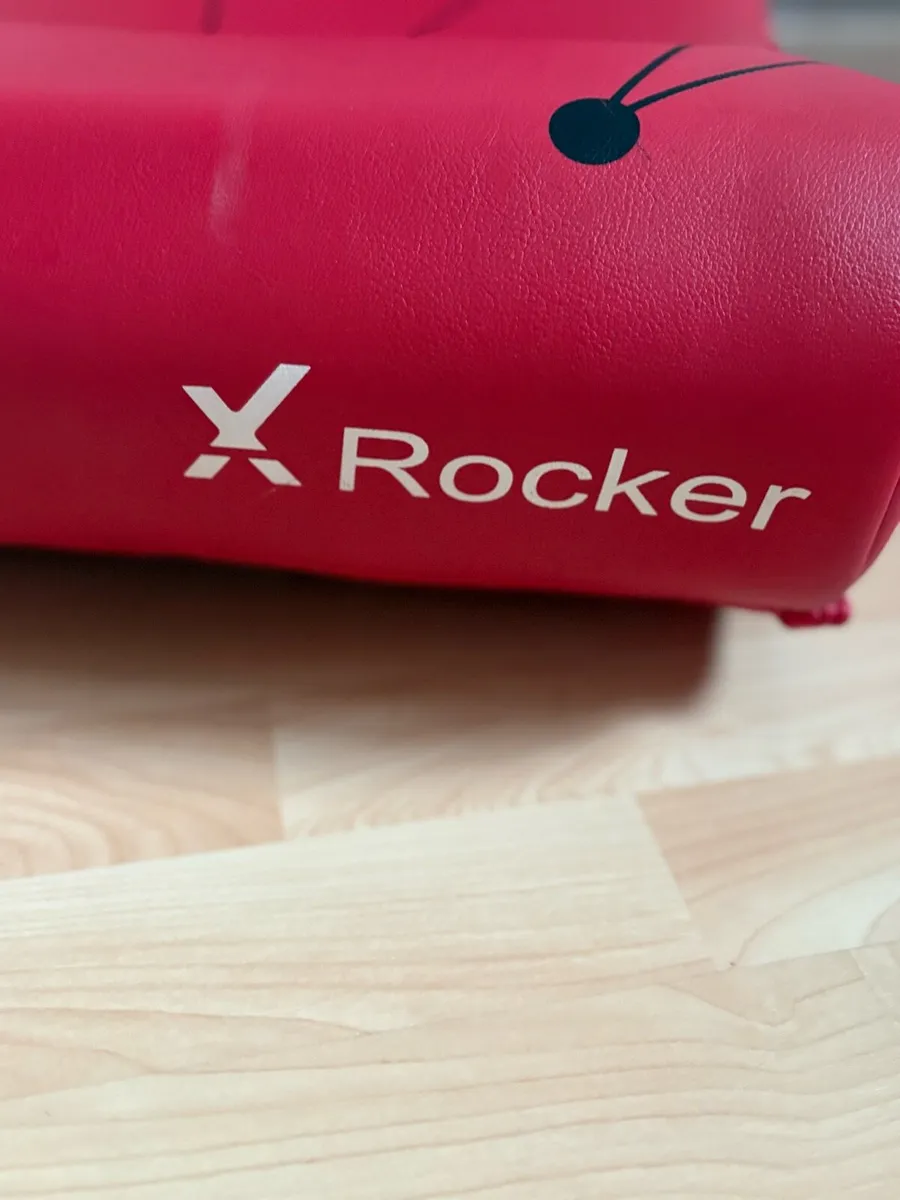 Foldable red&black gaming floor chair - xrocker - Image 2