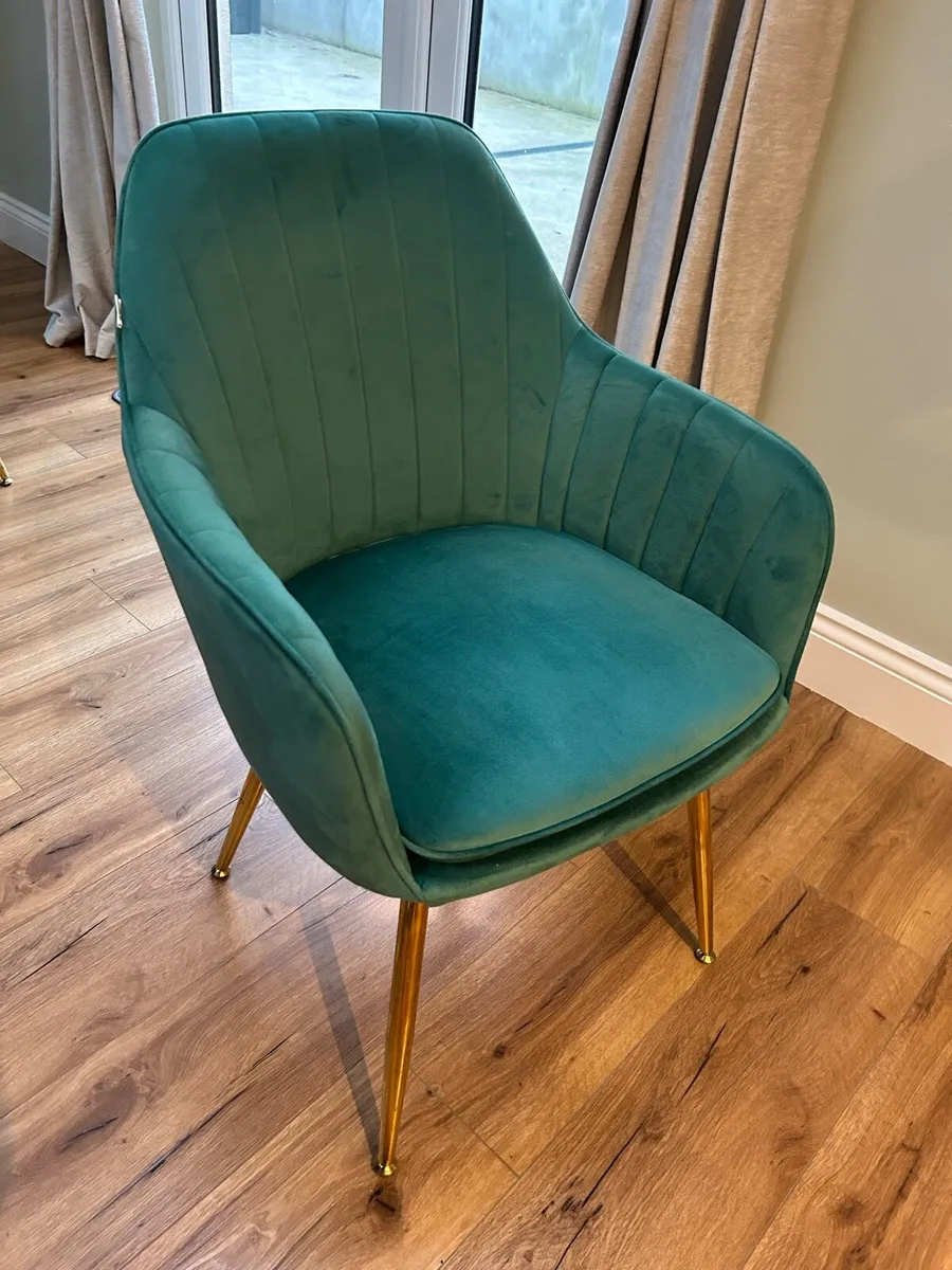 Velvet Dining Chairs x 6 - Image 2