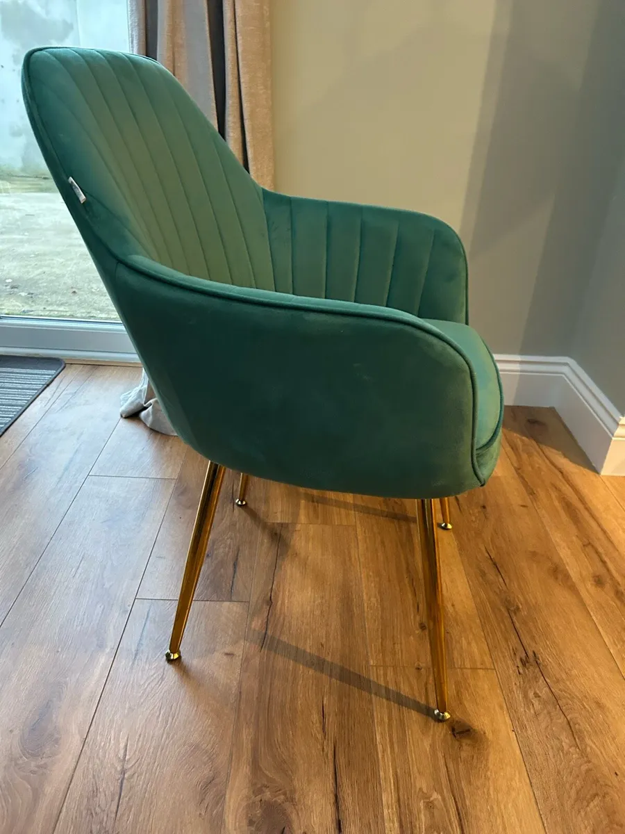 Velvet Dining Chairs x 6 - Image 3