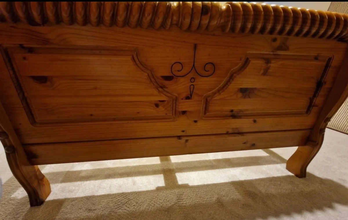 Extremely Solid 4Ft 6” Double Wooden Bed - Deliver - Image 4