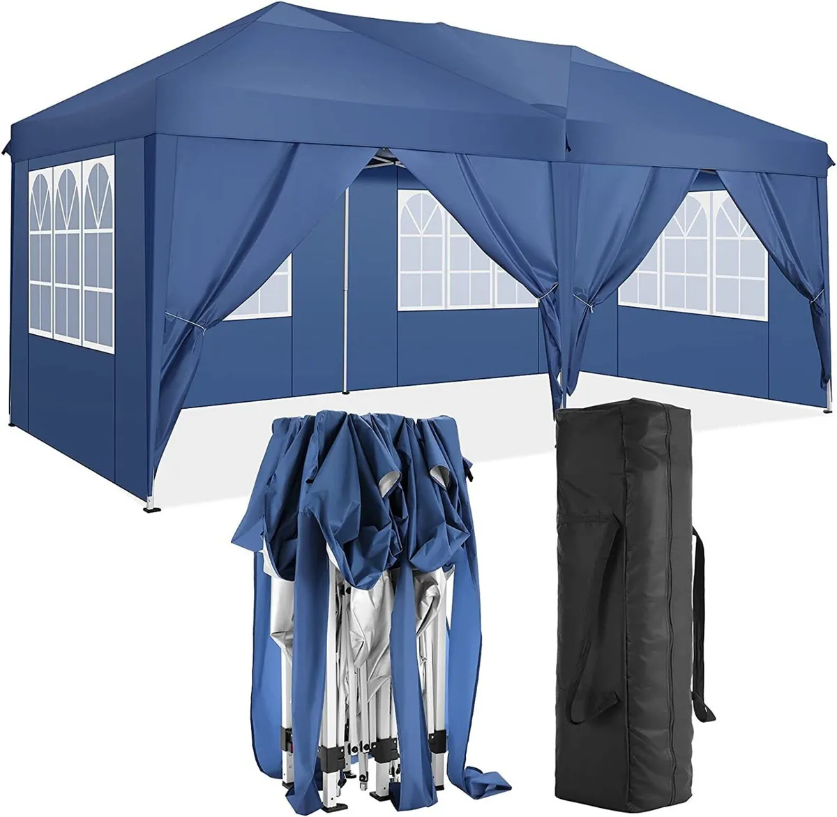Gazebo 3m x 6m Pop Up Waterproof 4 Sides Carry - Image 3