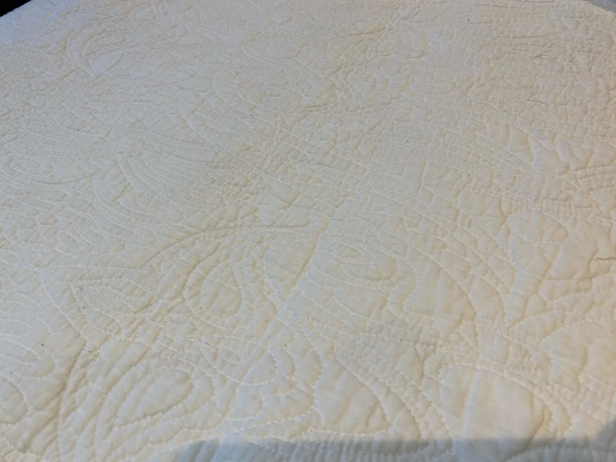 Zara Home White Cotton Bedspread - Image 4