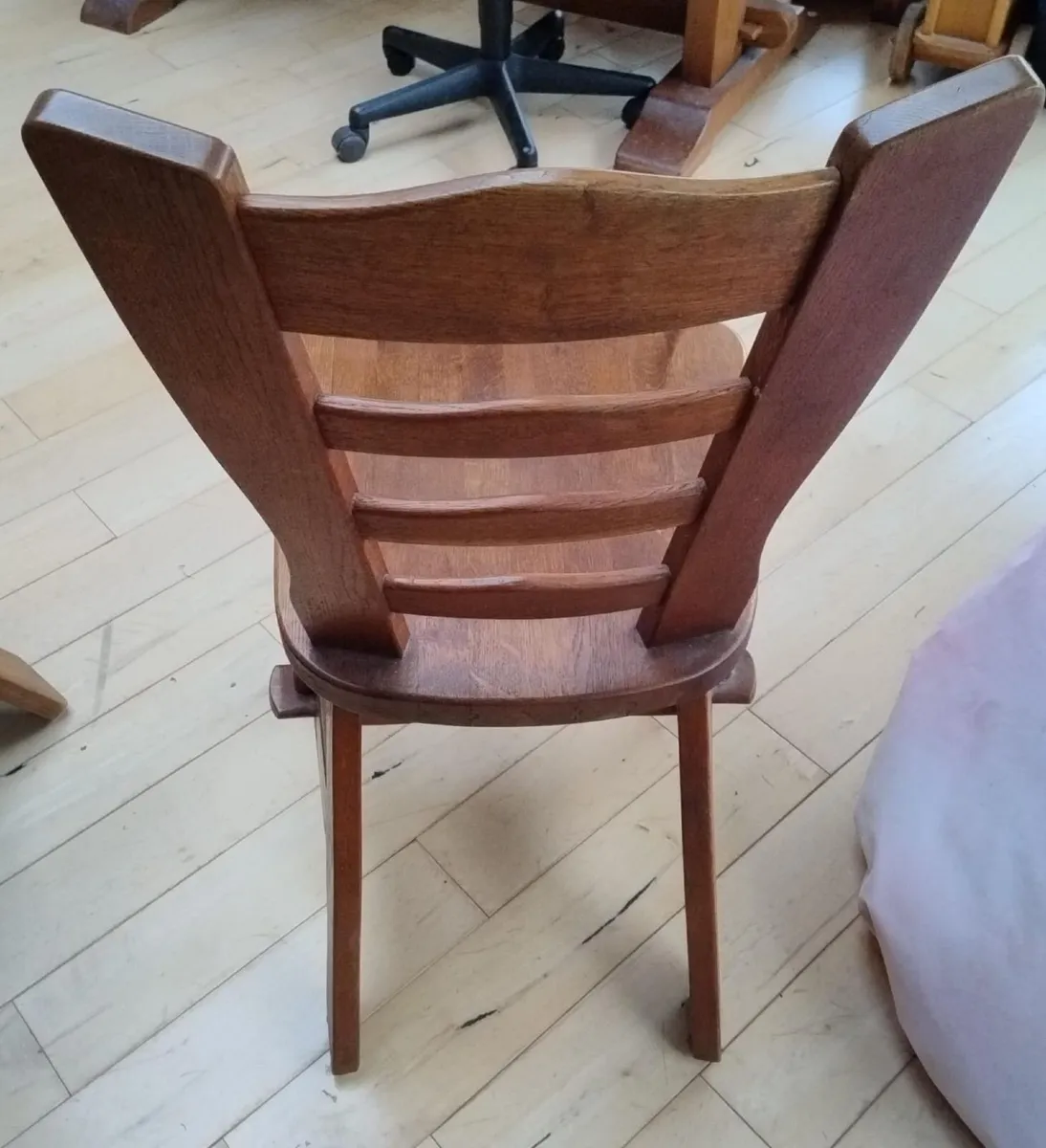 Solid Wood Dining Table and Four Matching Chairs - Image 3