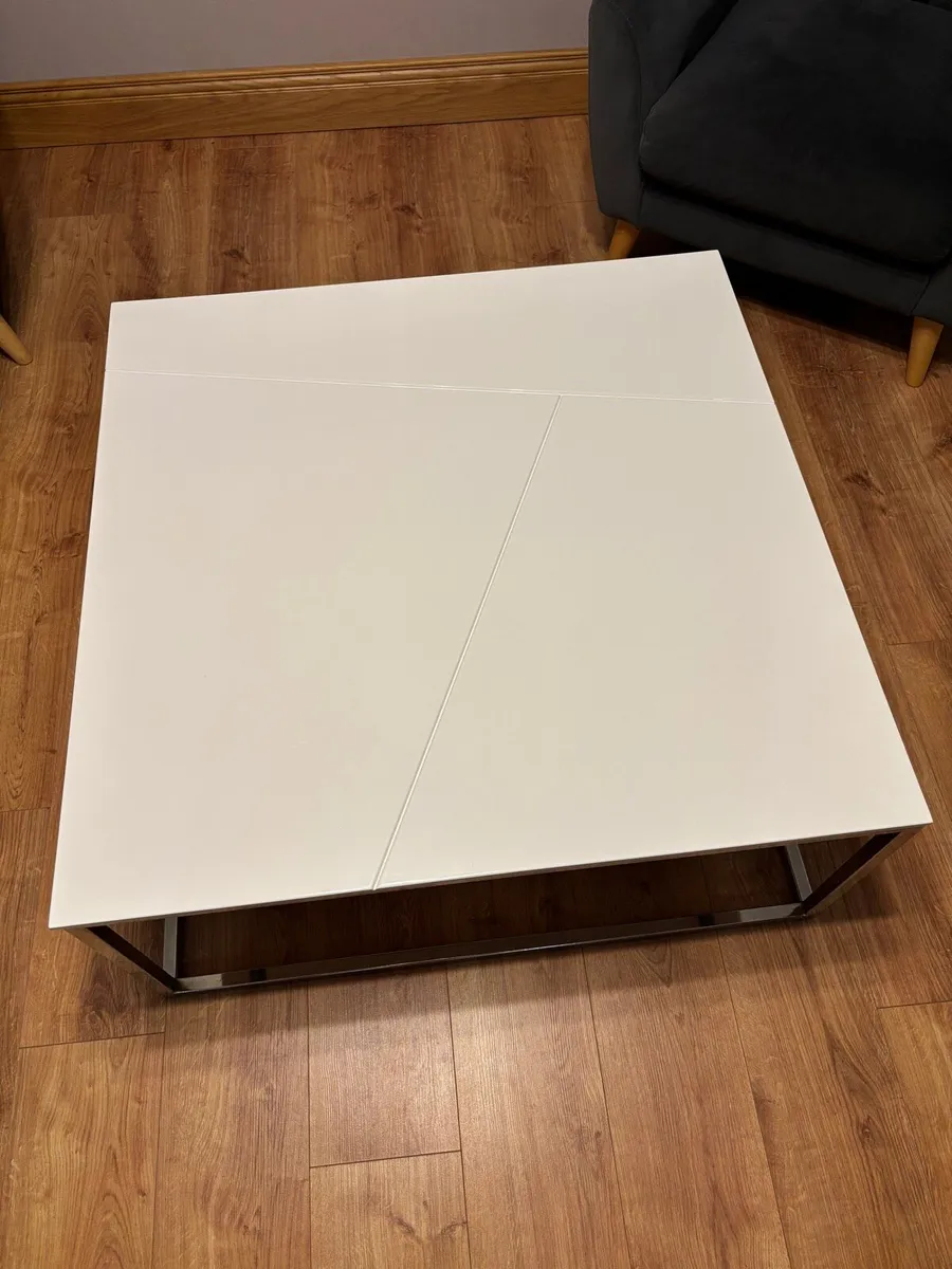 Panama White Square Coffee Table - Image 2