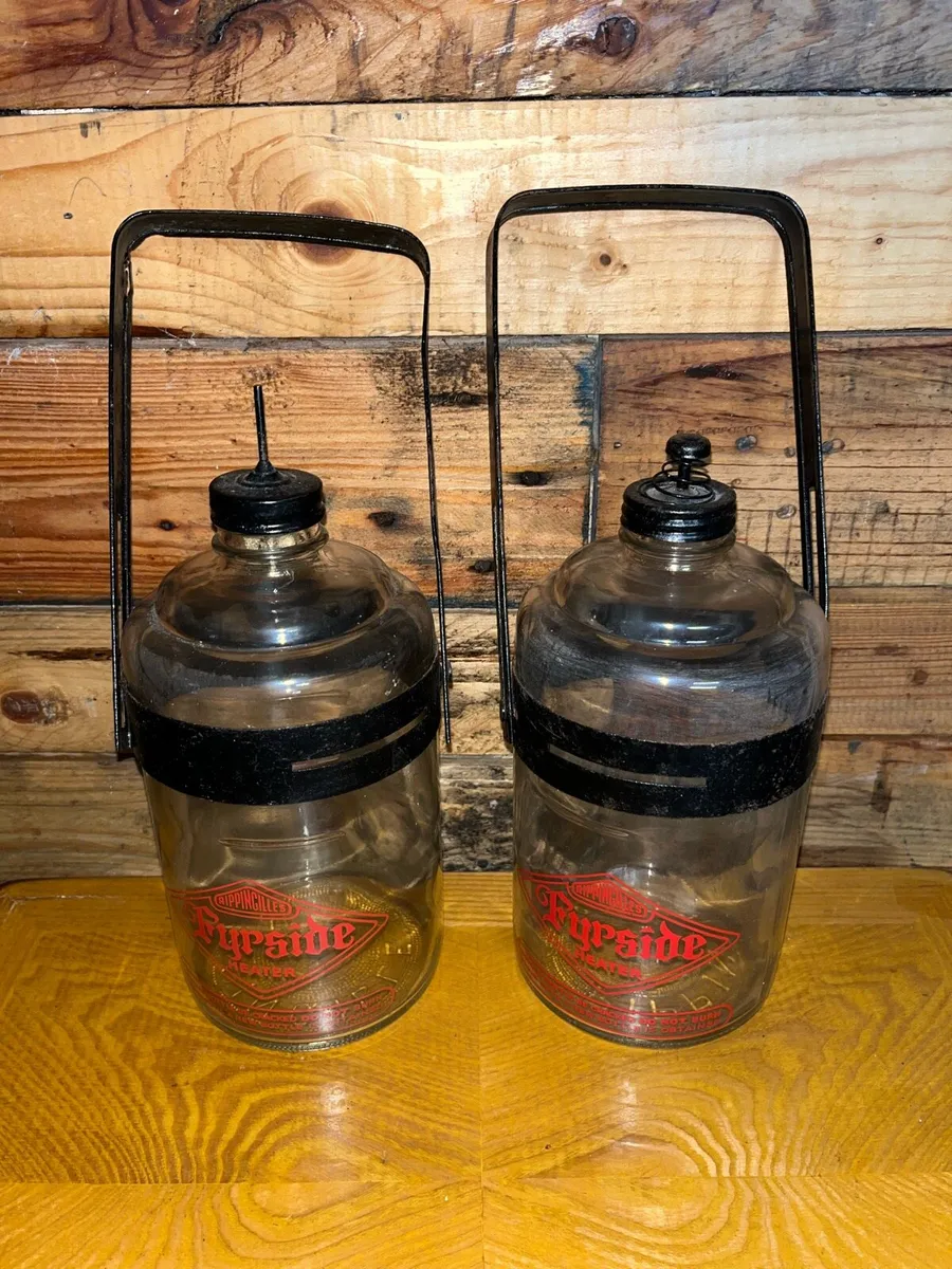 vintage fireside heating oil bottles 1950s - Image 1